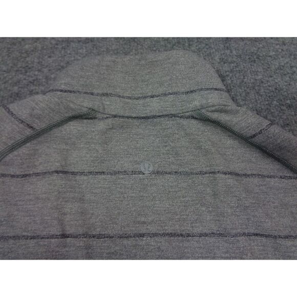 Lululemon Surge Warm Half Zip Pullover Shirt Mens L Gray Striped Long Sleeve - Picture 5 of 11